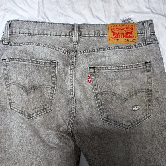 Grey Levi Ripped Jeans - Picture 2 of 2